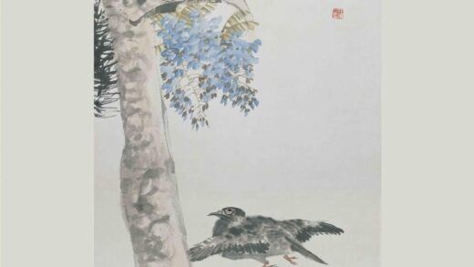 任伯年（任颐） 苍松紫藤轴.jpg