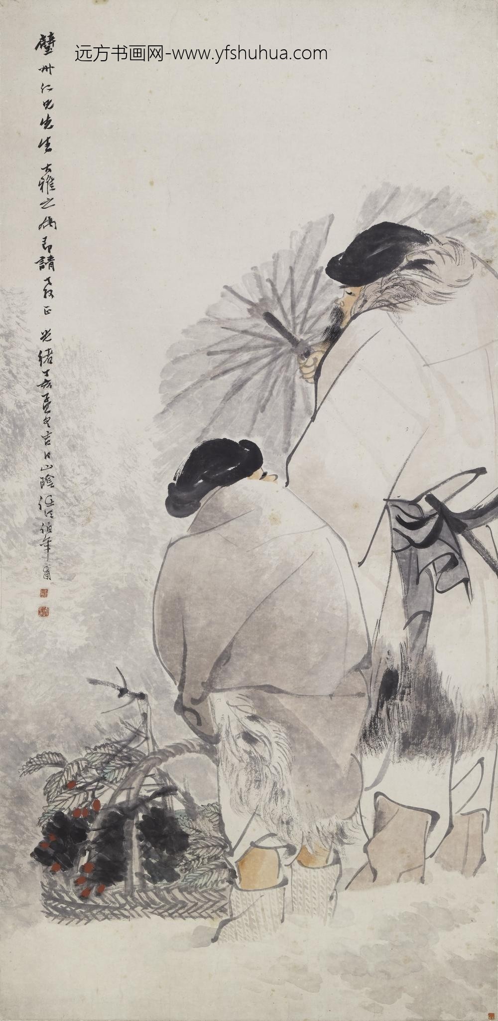 任伯年（任颐）_雪中送炭图轴-