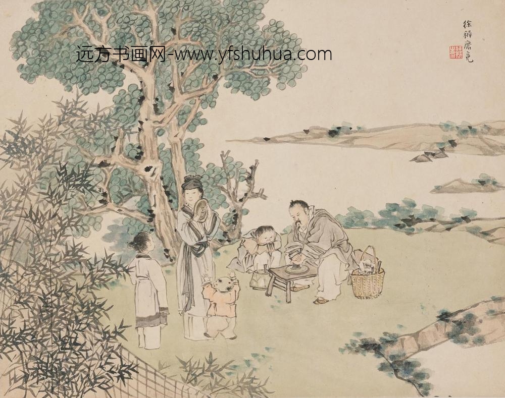 任熊_人物山水册_