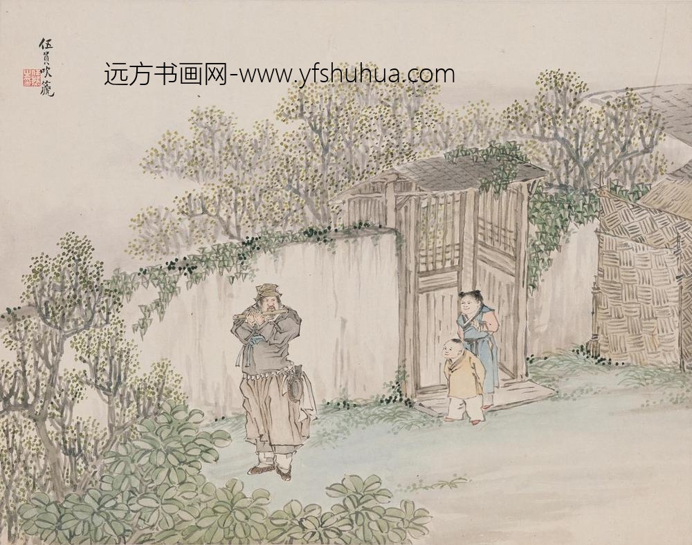 任熊_人物山水册_