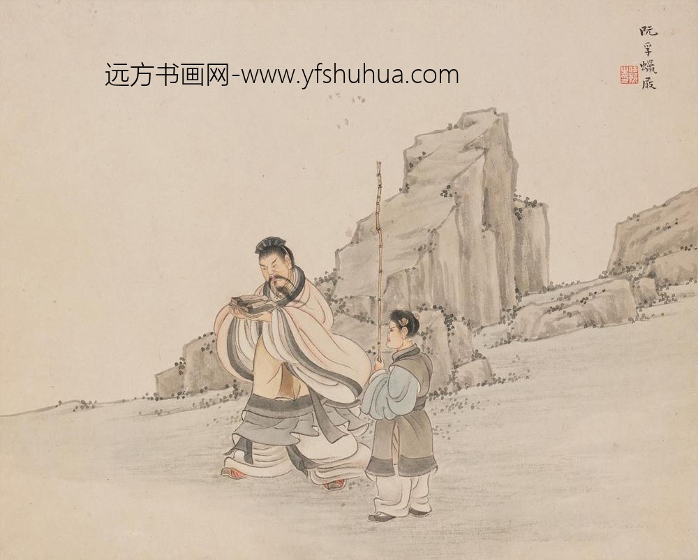 任熊_人物山水册_