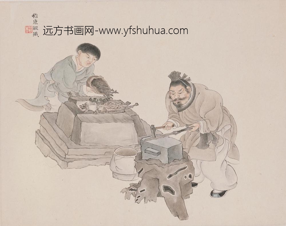 任熊_人物山水册_