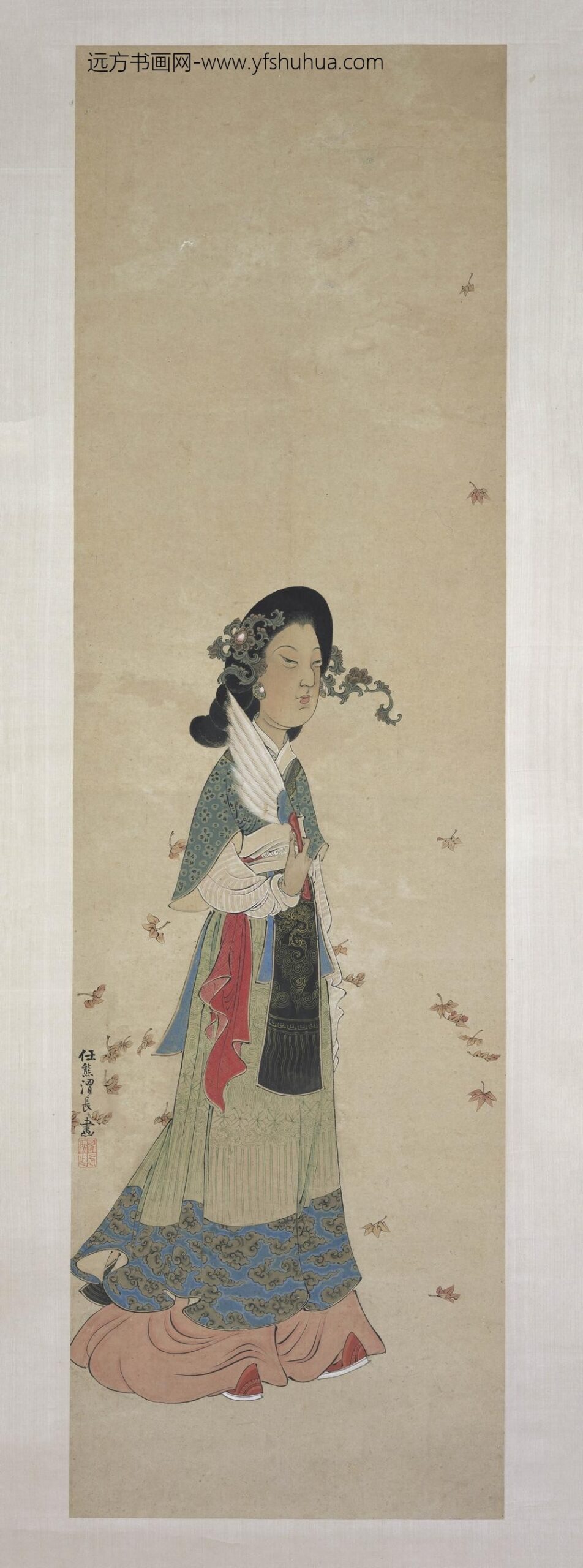 任熊_湘夫人像轴