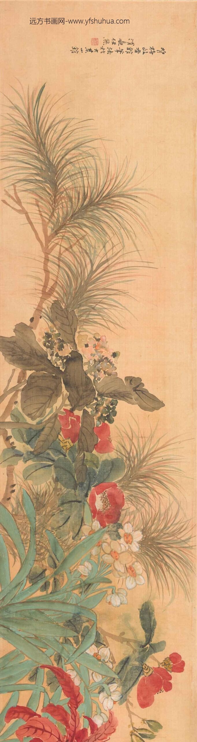 任熊_花卉图卷_