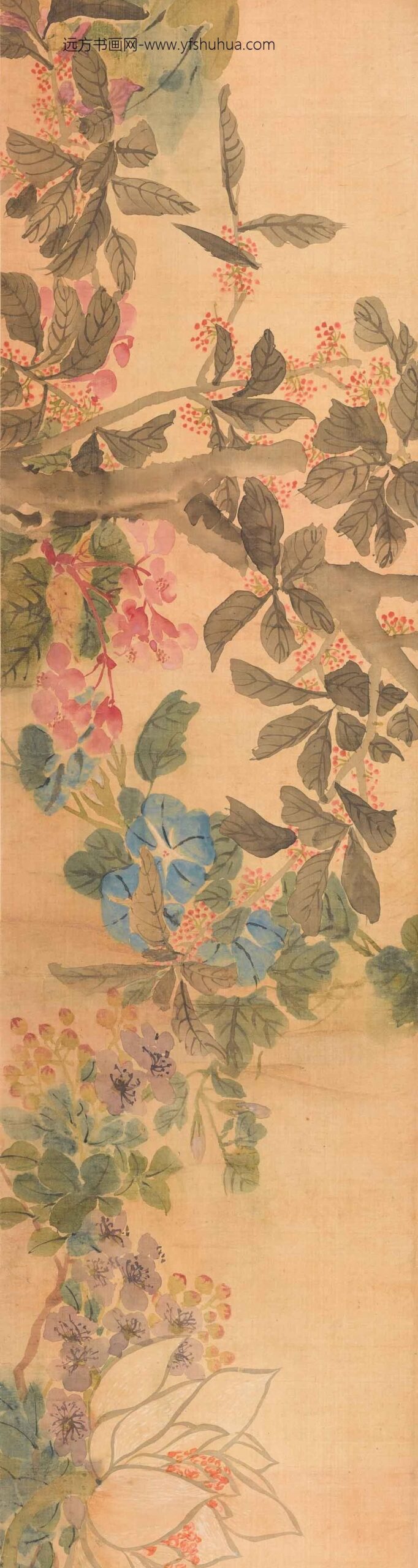 任熊_花卉图卷_