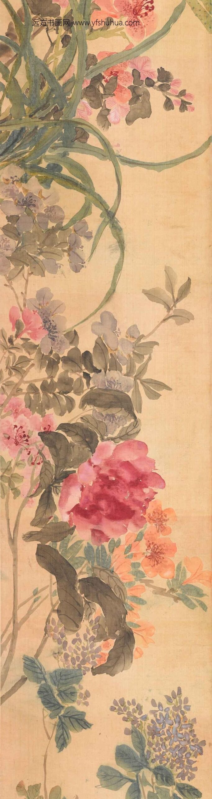 任熊_花卉图卷_