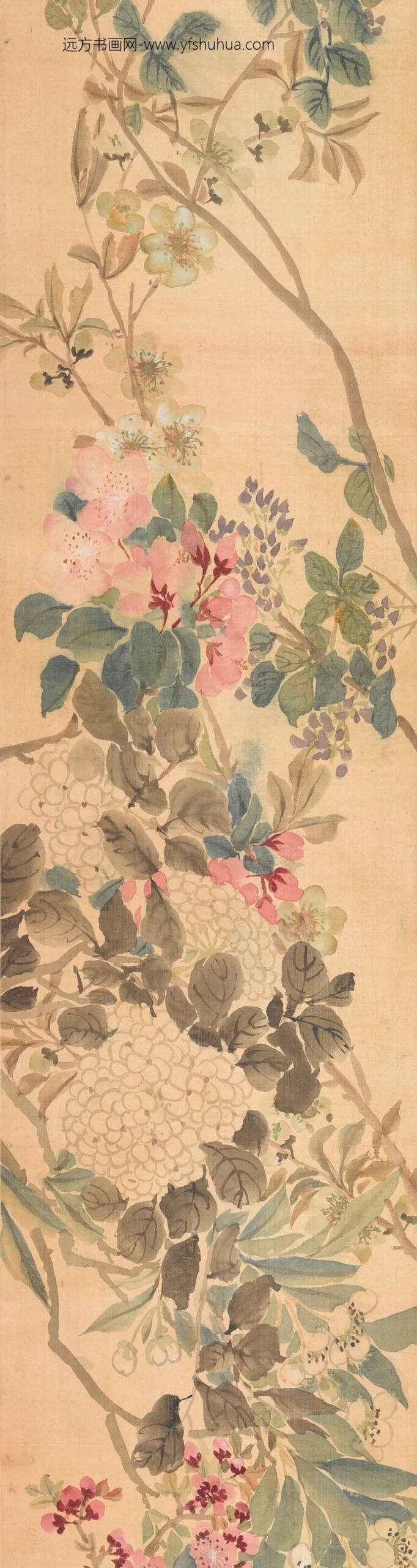 任熊_花卉图卷_