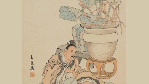 任薰 芭蕉坐席轴.jpg