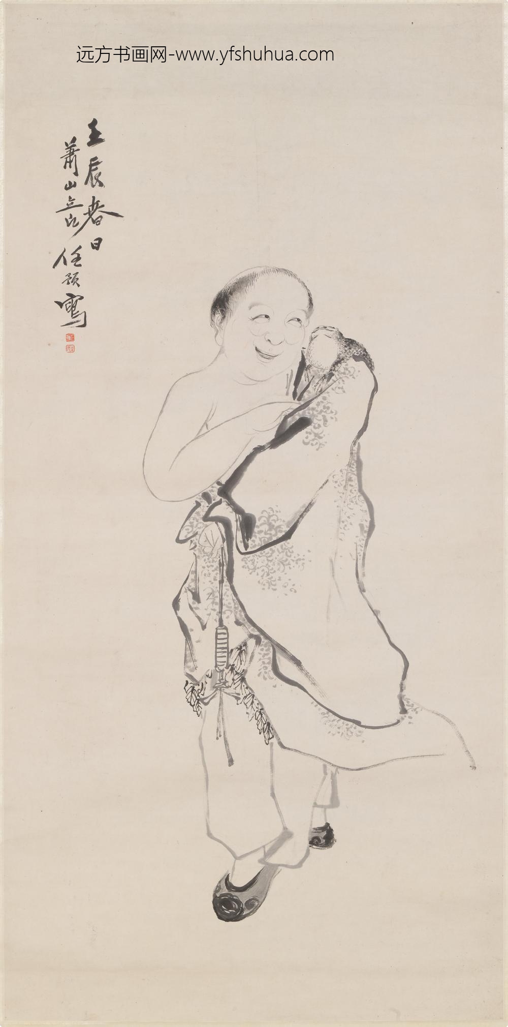 任预_刘海戏蟾图轴