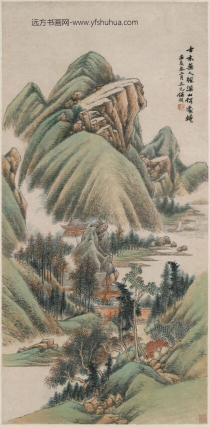 任预 秋山萧寺图轴.jpg