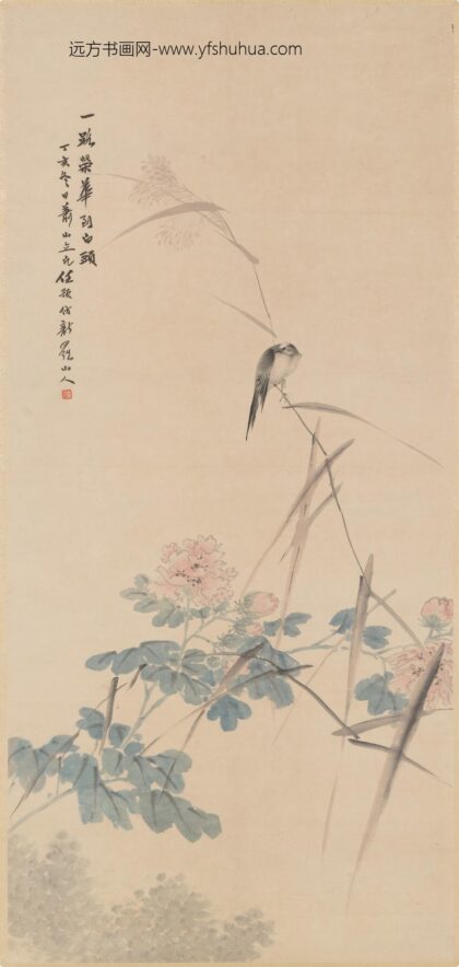 任预 芙蓉白头图轴.jpg