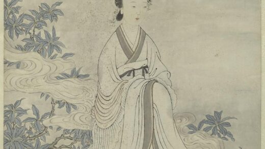 余集 设色媳娥轴.jpg