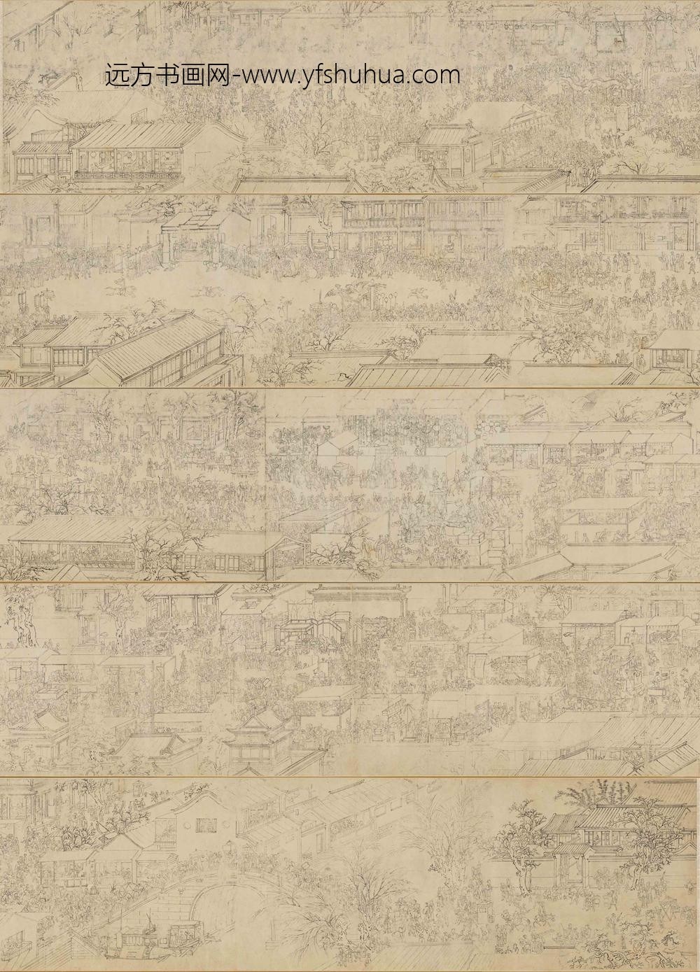 佚名_元宵灯市图粉本卷