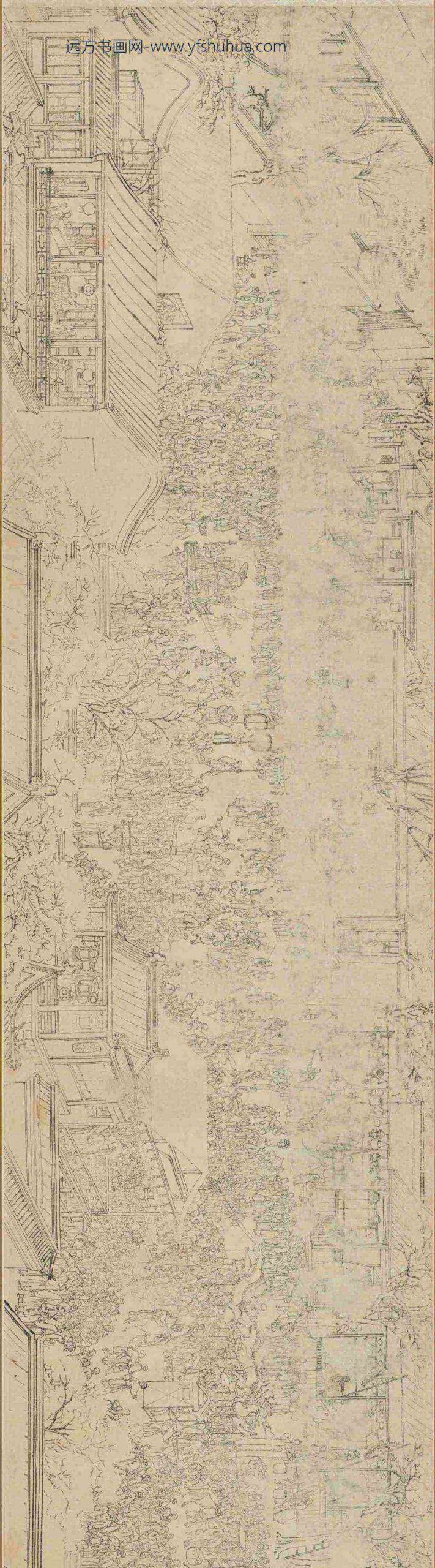 佚名_元宵灯市图粉本卷_