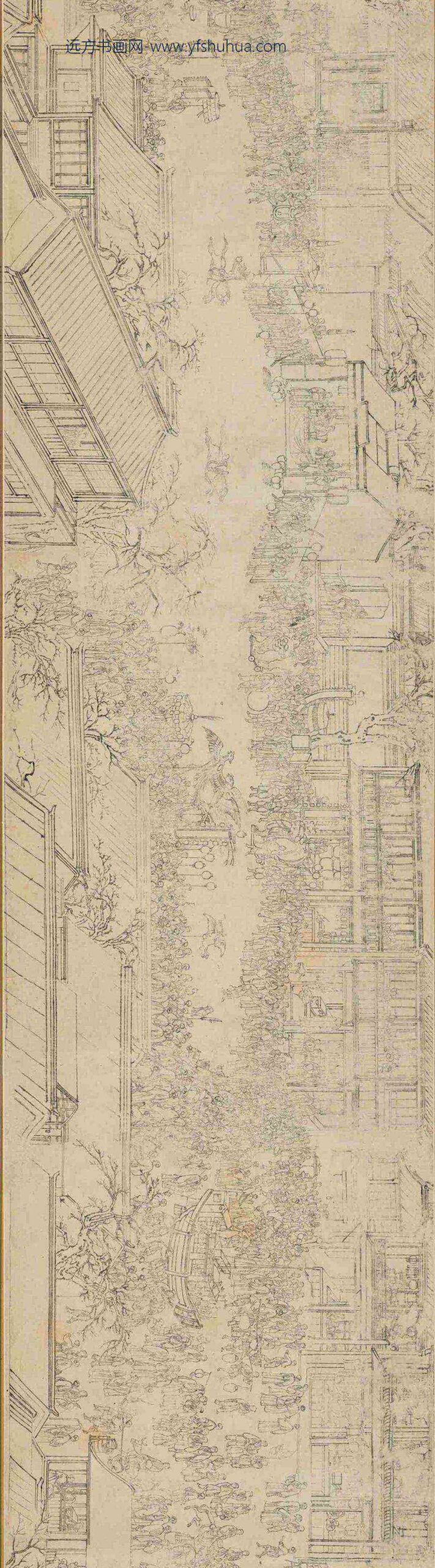 佚名_元宵灯市图粉本卷_