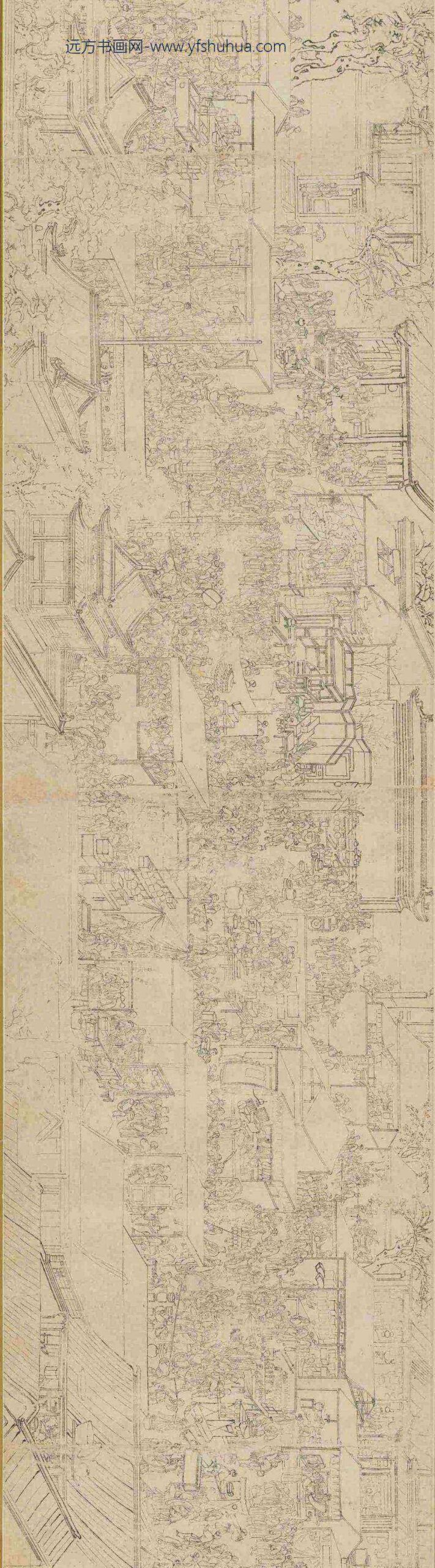 佚名_元宵灯市图粉本卷_