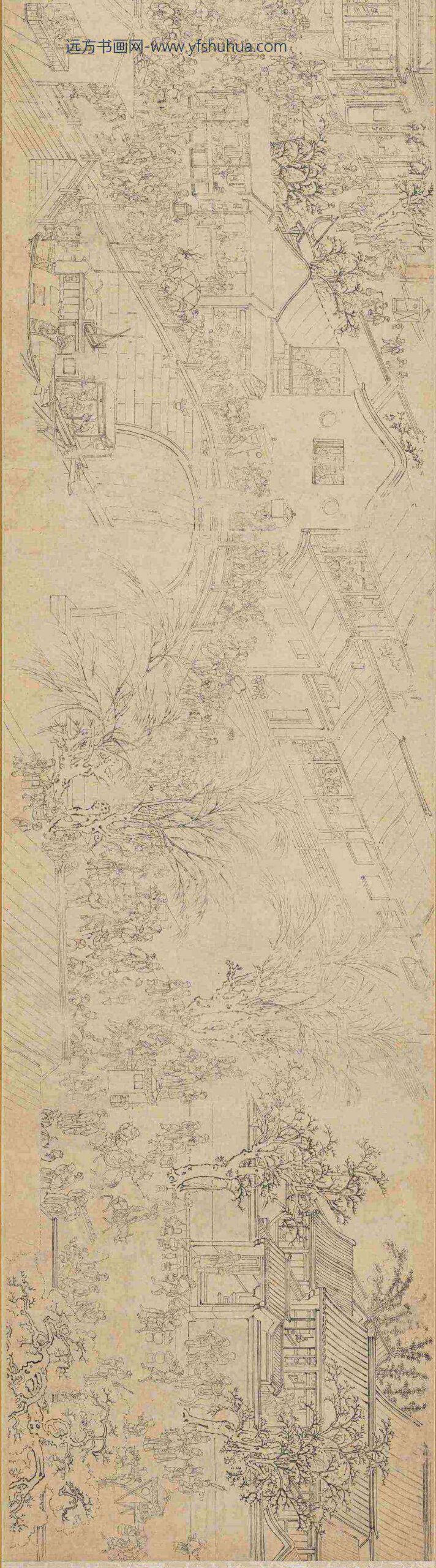 佚名_元宵灯市图粉本卷_