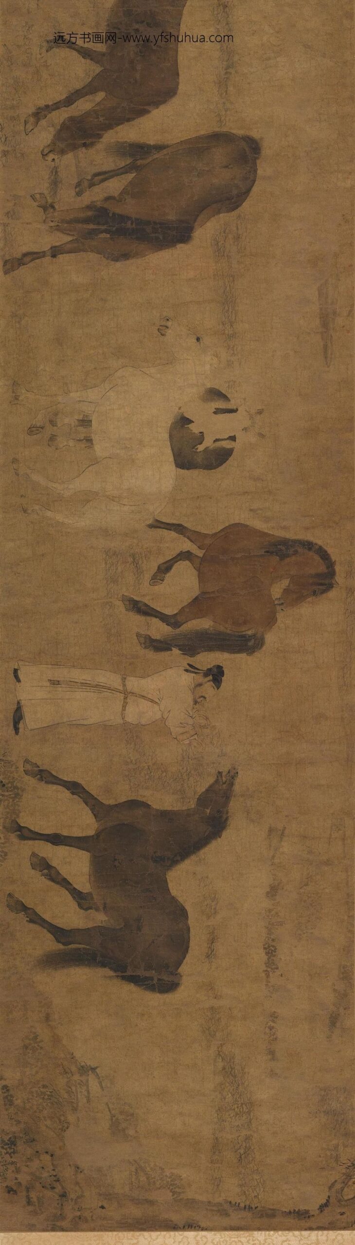 佚名_八马图卷_