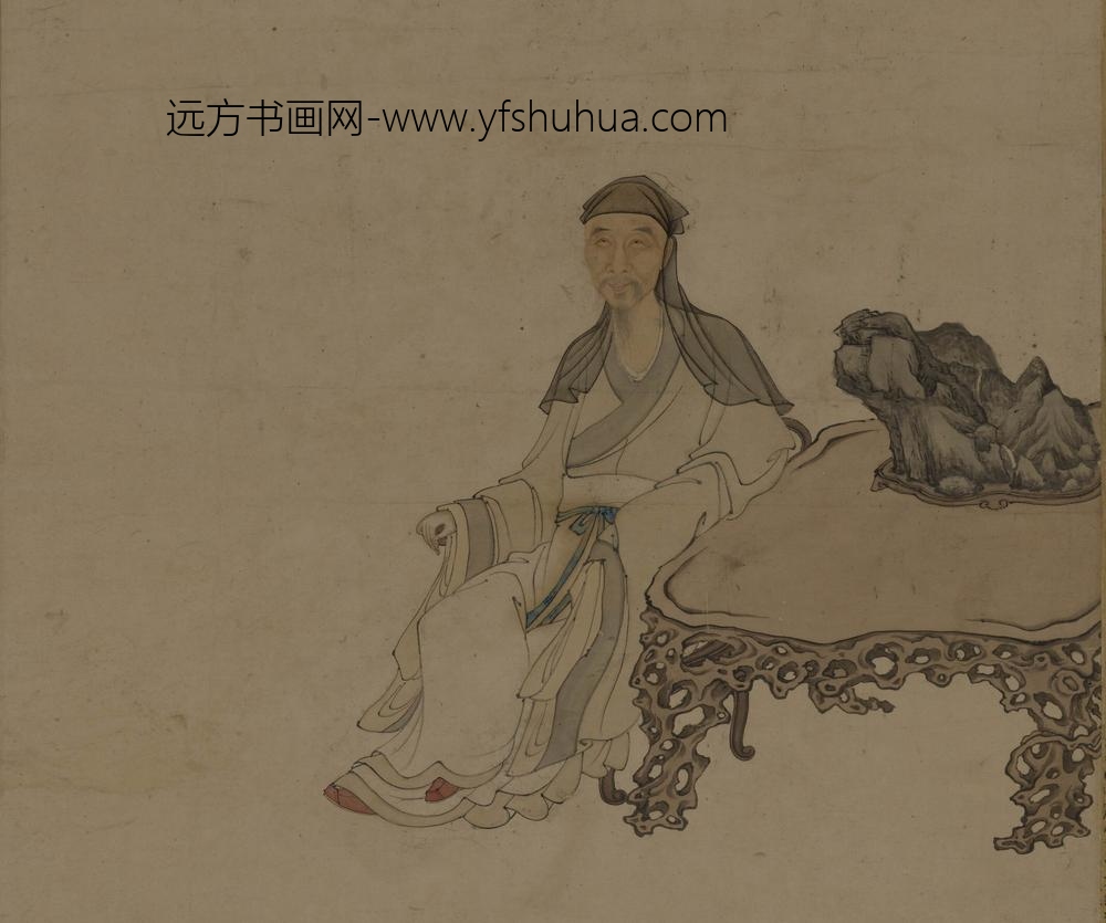 佚名_冒襄肖像图轴_