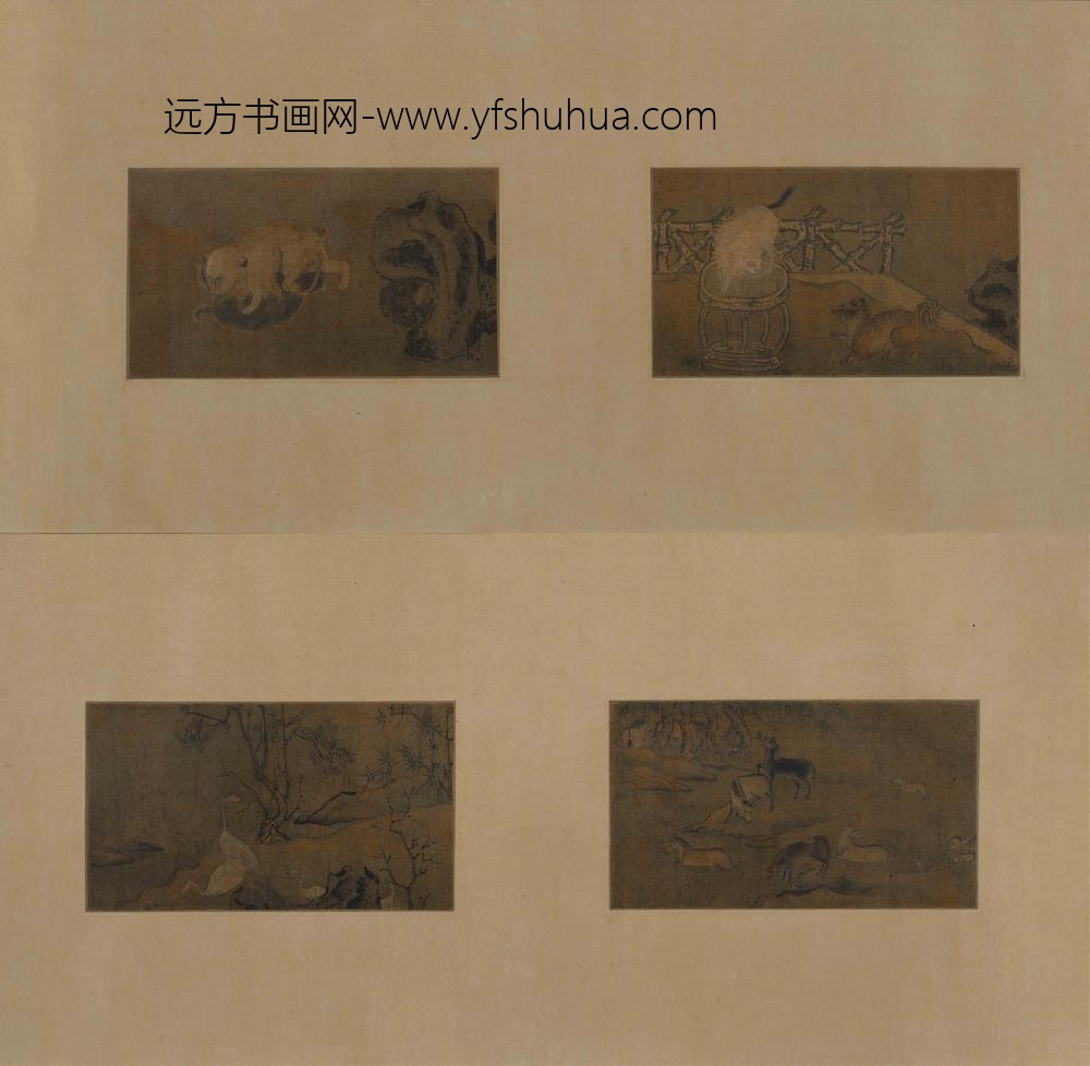 佚名_写生四段图卷