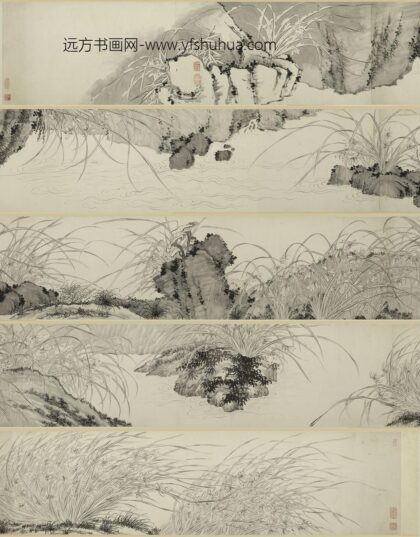 佚名 双钩兰花图卷.jpg