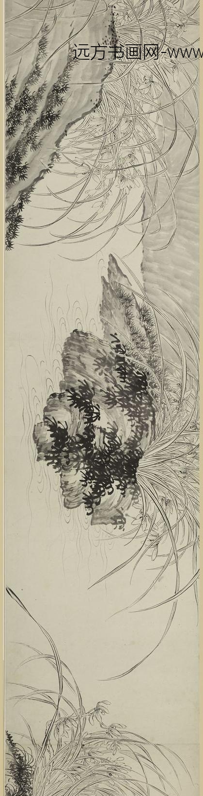 佚名_双钩兰花图卷_