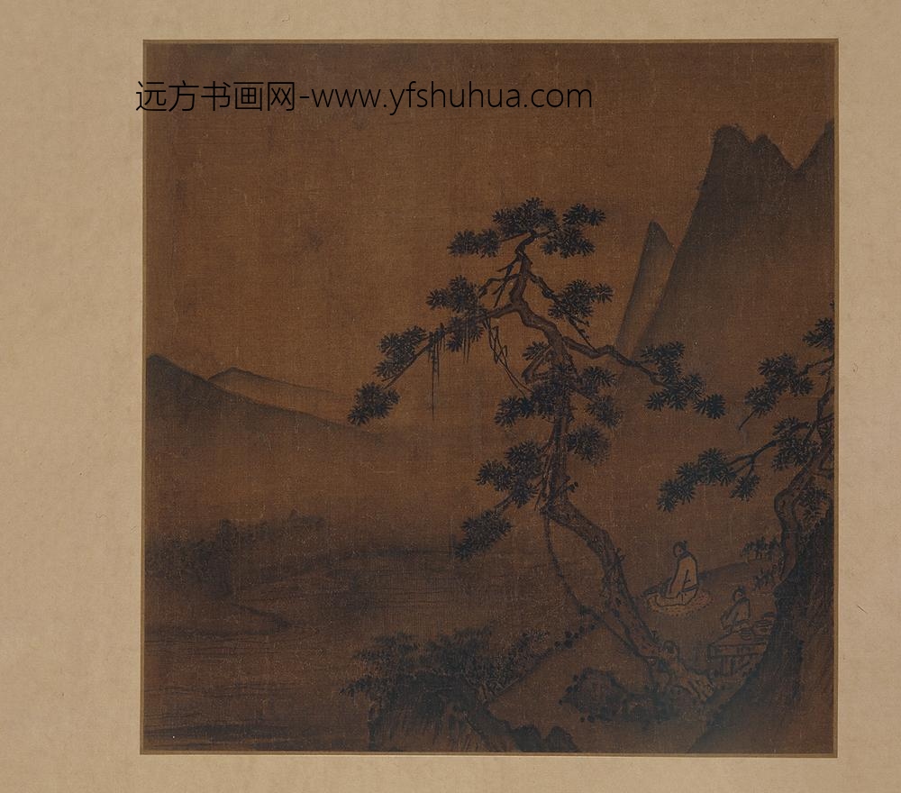 佚名_坐听松声图页