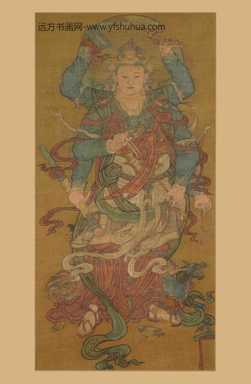 佚名_天王像轴-