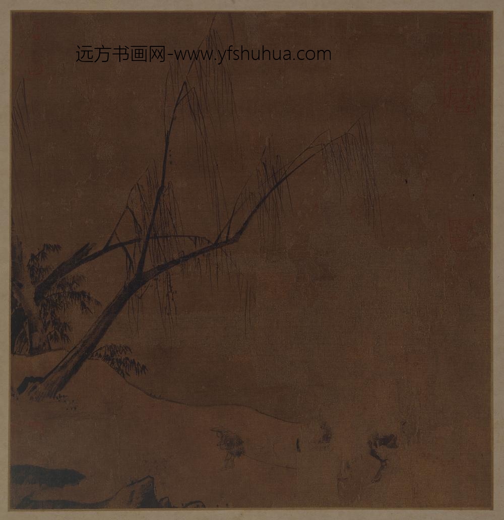 佚名_寒塘归牧图散页