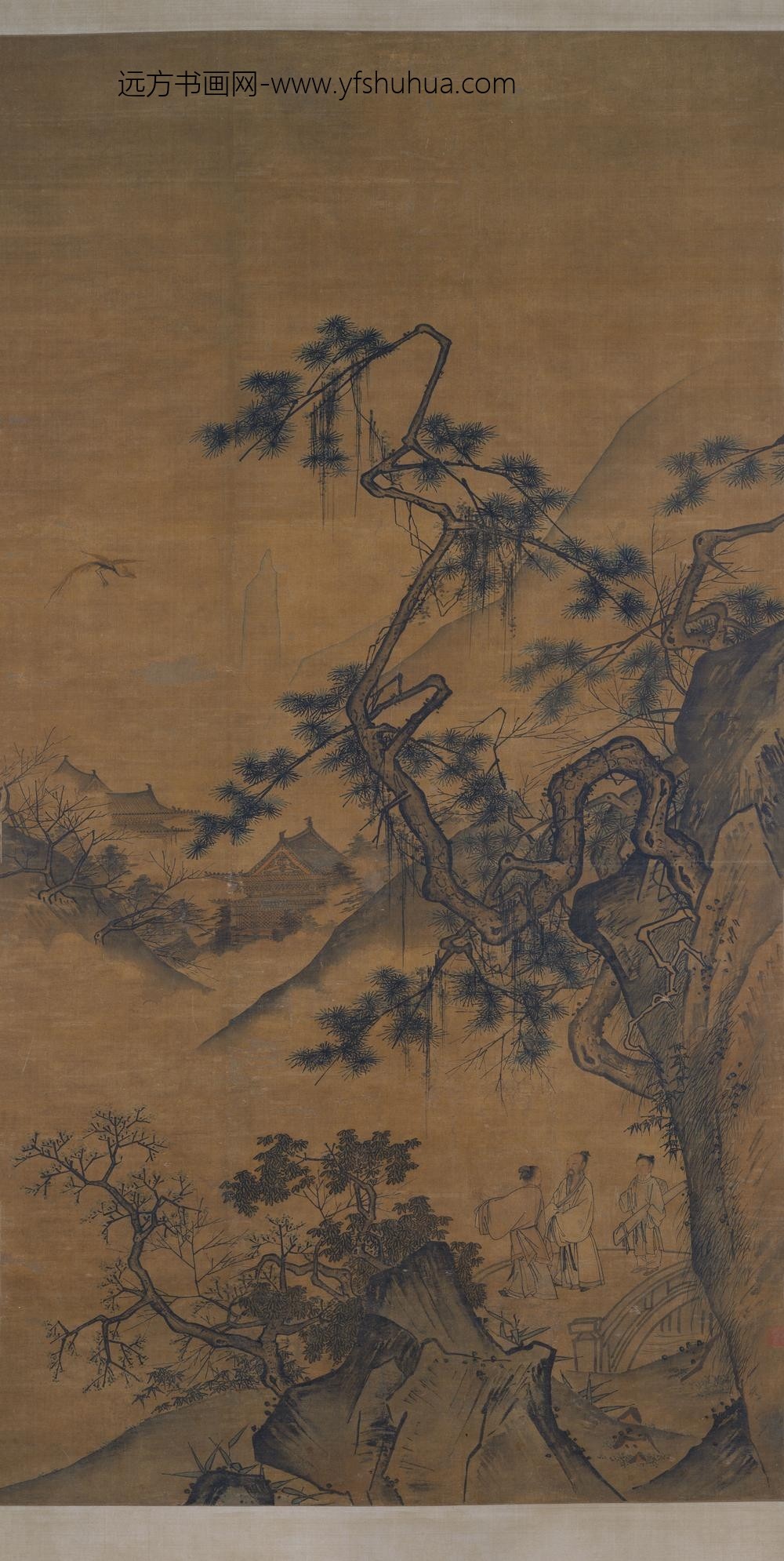 佚名_山楼来凤图轴