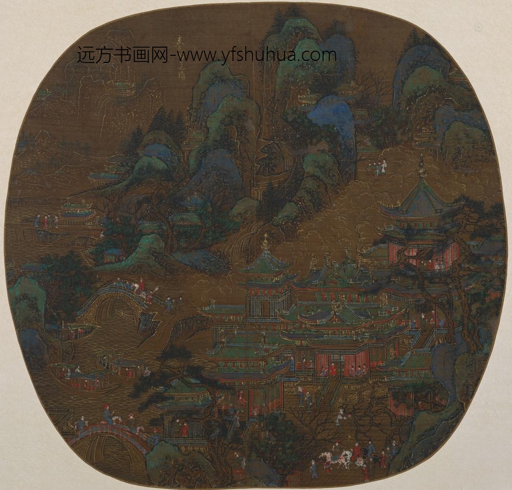 佚名_山殿赏春图页