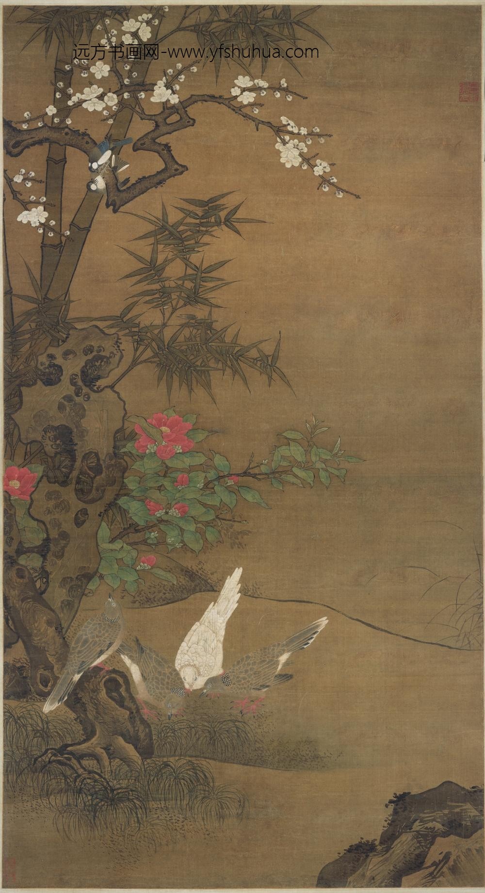 佚名_岁寒禽趣图轴