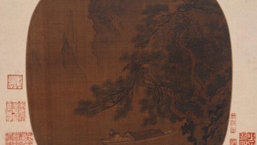 佚名 松溪钓艇图纨扇页.jpg