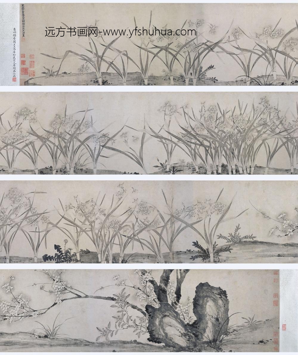 佚名_梅花水仙图卷