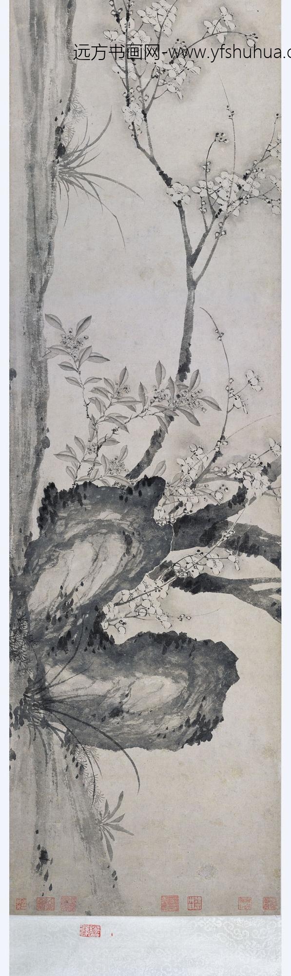 佚名_梅花水仙图卷_