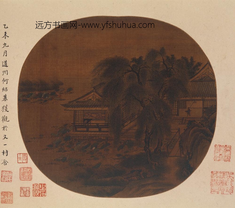 佚名_水阁乘凉图纨扇页