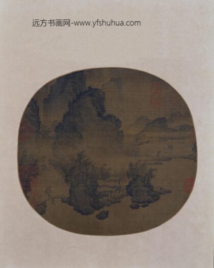 佚名 溪山风雨图纨扇页.jpg