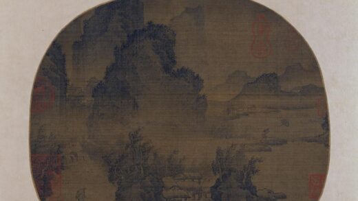 佚名 溪山风雨图纨扇页.jpg