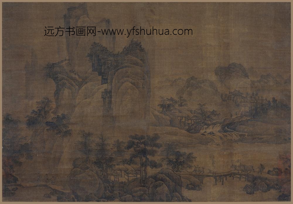 佚名_溪桥归牧图轴