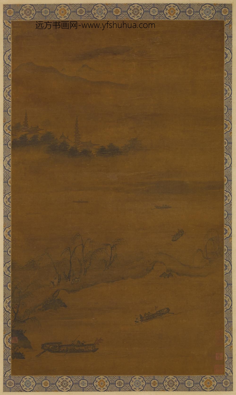 佚名_烟波泛悼图轴