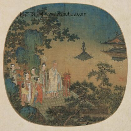 佚名 焚香图纨扇页.jpg