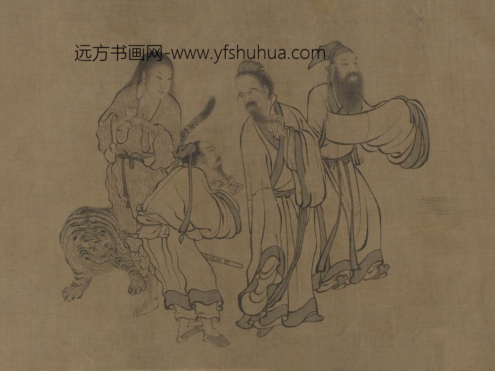 佚名_白描群仙图卷