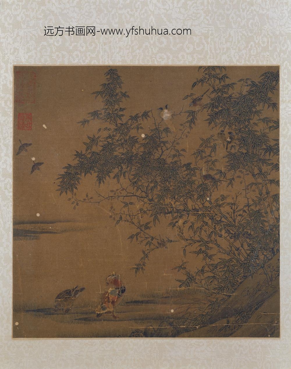 佚名_竹汀鸳鸯图页