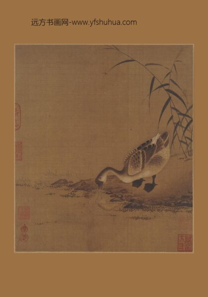 佚名 芦塘鹅饮图页.jpg