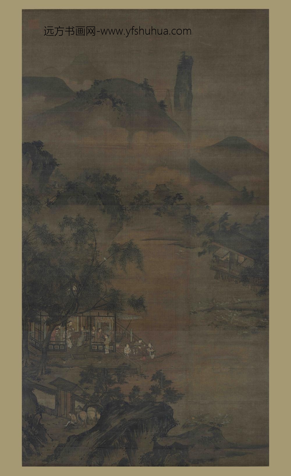 佚名_莲塘宴集图轴