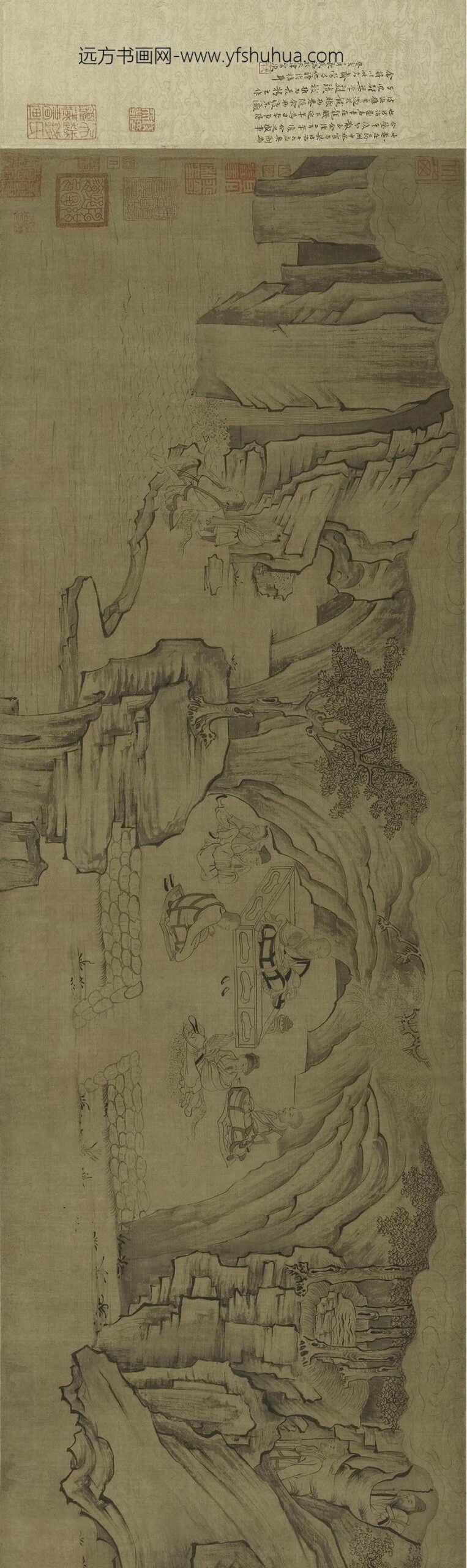 佚名_莲社图卷_