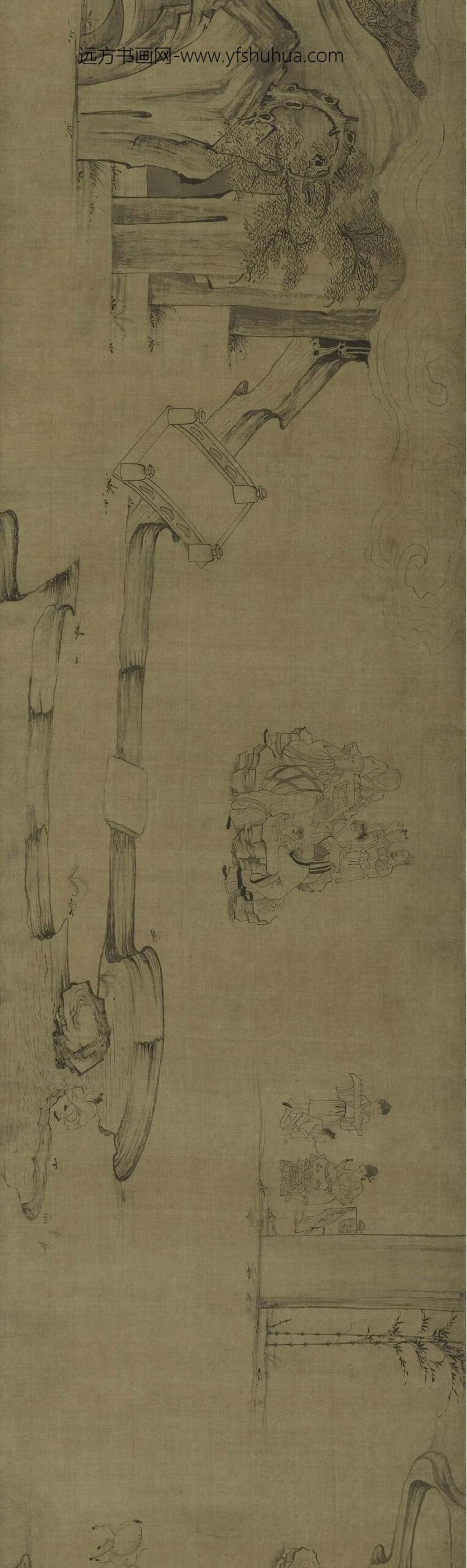 佚名_莲社图卷_