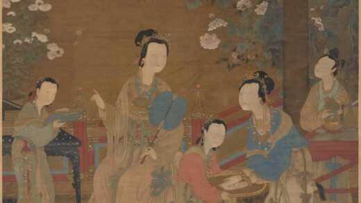 佚名 金盆捞月图轴.jpg