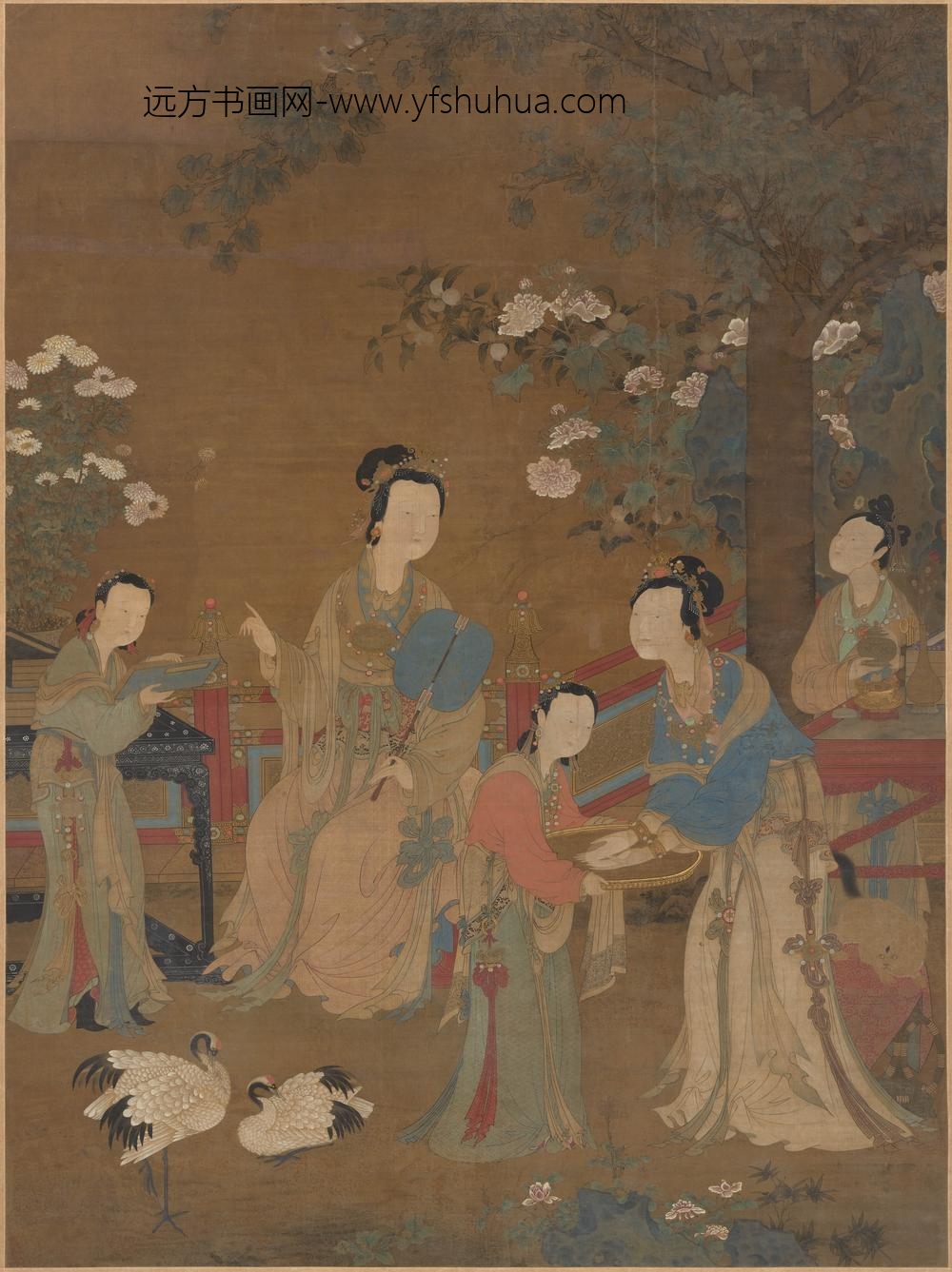 佚名_金盆捞月图轴