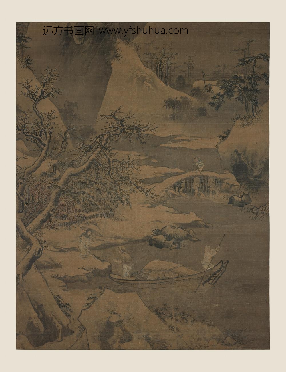 佚名_雪溪沽鱼图轴